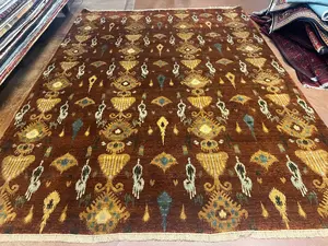 New Rust India Ikat 9' X 12'
