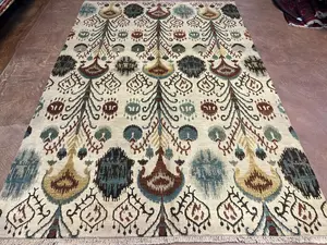 New Ivory India Ikat 6' X 9'