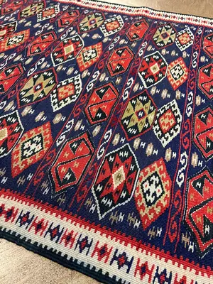 New Navy Turkey Kelim 3' X 5'