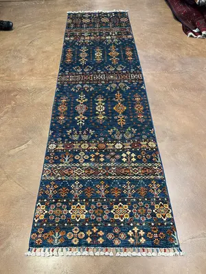 New Blue Afghanistan Khorjin Runner
