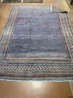 Vintage Blue Persian Mir 9' X 12'