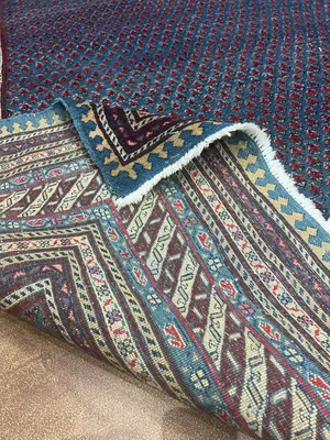 Vintage Blue Persian Mir 9' X 12'