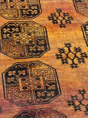 Antique Gold Turkmenistan Ersari Beshir 9' X 12'