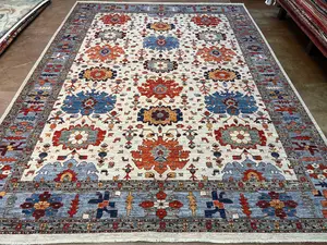 New Ivory Afghanistan Modern Mahal 9' X 12'
