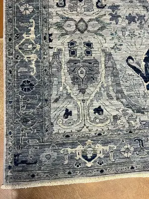 New Grey Afghanistan Modern Tribal 5' X 7'