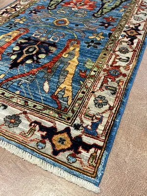 New Blue Afghanistan Modern Tribal Runner