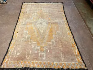 Vintage Orange Morocco Boujaad 5'-6"x8'