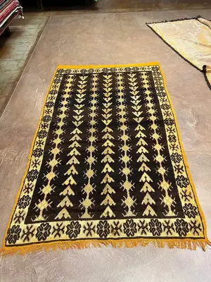 Vintage Brown Morocco Taznacht 5' X 7'