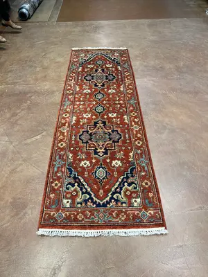 New Rust India Indo Heriz Runner