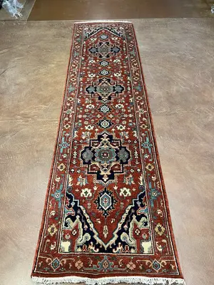 New Rust India Indo Heriz Runner