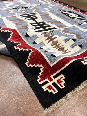 New Blue Afghanistan Navajo 6' X 9'