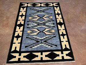 New Blue Afghanistan Navajo 4' X 6'
