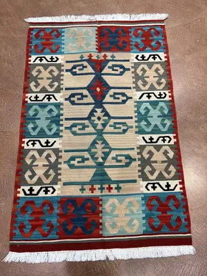 New Beige Turkey Kelim 2' X 3'