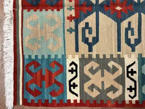 New Beige Turkey Kelim 2' X 3'