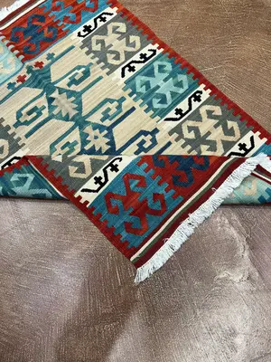 New Beige Turkey Kelim 2' X 3'