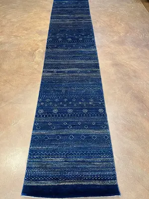 New Blue Pakistan Gabbeh Runner