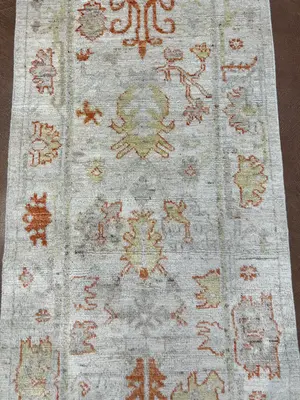 New Ivory Pakistan Oushak Runner