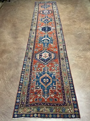 Antique Rust Persian Karajeh Runner