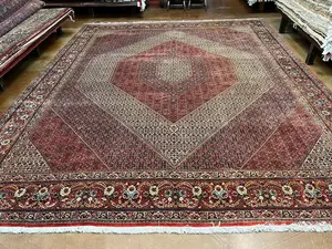 Vintage Red Persian Bijar Oversize
