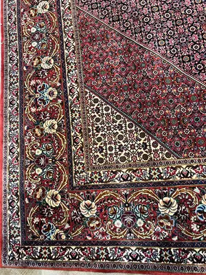 Vintage Red Persian Bijar Oversize