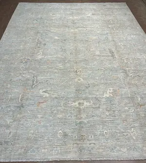 New Grey Afghanistan Oushak 9' X 12'