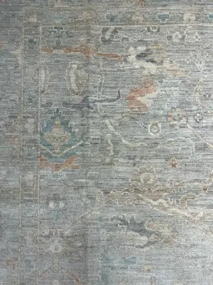 New Grey Afghanistan Oushak 9' X 12'