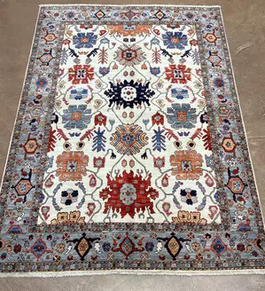New Ivory Afghanistan Modern Mahal 5' X 7'