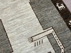 New Grey Afghanistan Gabbeh 3' X 5'