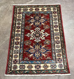 New Red Afghanistan Kazak 2' X 3'