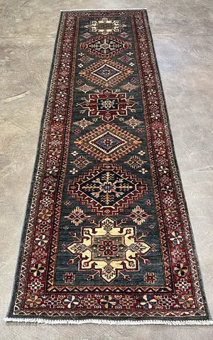 New Brown Afghanistan Kazak Runner