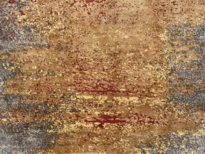 New Red Nepal Abstract Modern 8' X 10'