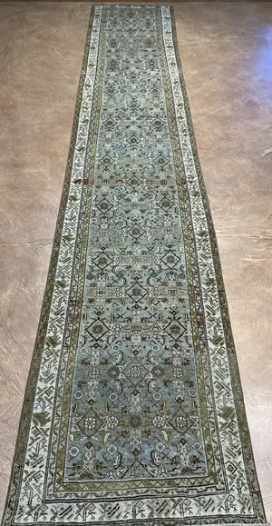 Antique Green Persian Malayer Runner