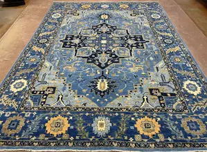 New Blue Afghanistan Modern Heriz 9' X 12'