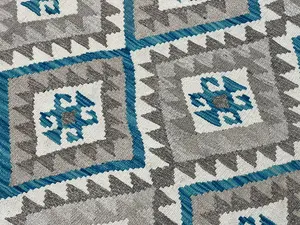 New Grey Afghanistan Kelim 8' X 10'