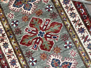 New Grey Afghanistan Kazak 2' X 3'