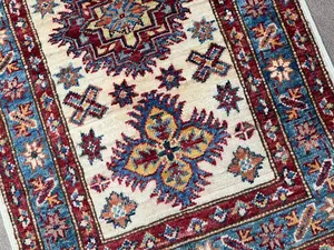 New Ivory Afghanistan Kazak 2' X 3'