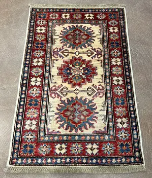 New Ivory Afghanistan Kazak 2' X 3'