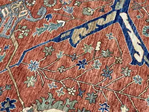 New Rust Afghanistan Modern Garus Bijar 9' X 12'