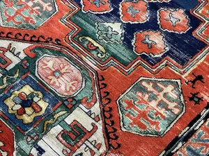 Antique Red Uzbekistan Uzbek Tribal 5'-6"x8'