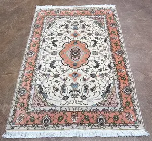Vintage Ivory Persian Tabriz 3' X 5'