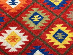 New Red India Modern Kelim 9' X 12'