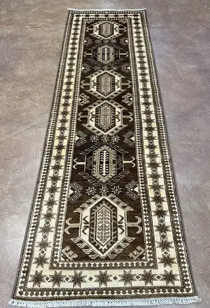 New Brown Afghanistan Karajeh Runner