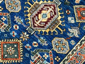 New Blue Afghanistan Modern Tribal Runner