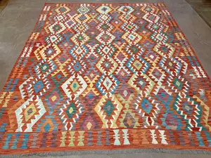 New Multi Afghanistan Kelim 8' X 10'