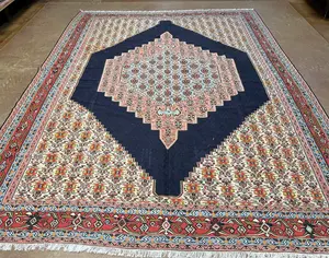 Vintage Navy Persian Senneh Kelim 8' X 10'