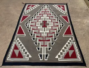 Vintage Brown USA Klagetoh Navajo 5' X 7'