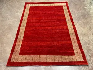 New Red India Fine Indo Gabbeh 4' X 6'