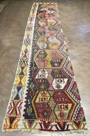 Antique Multi Turkey Kelim Remnant Runner
