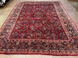 Antique Red Persian Saruk 9' X 12'