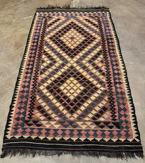 Vintage Gold Afghanistan Maimana Kelim 4' X 6'